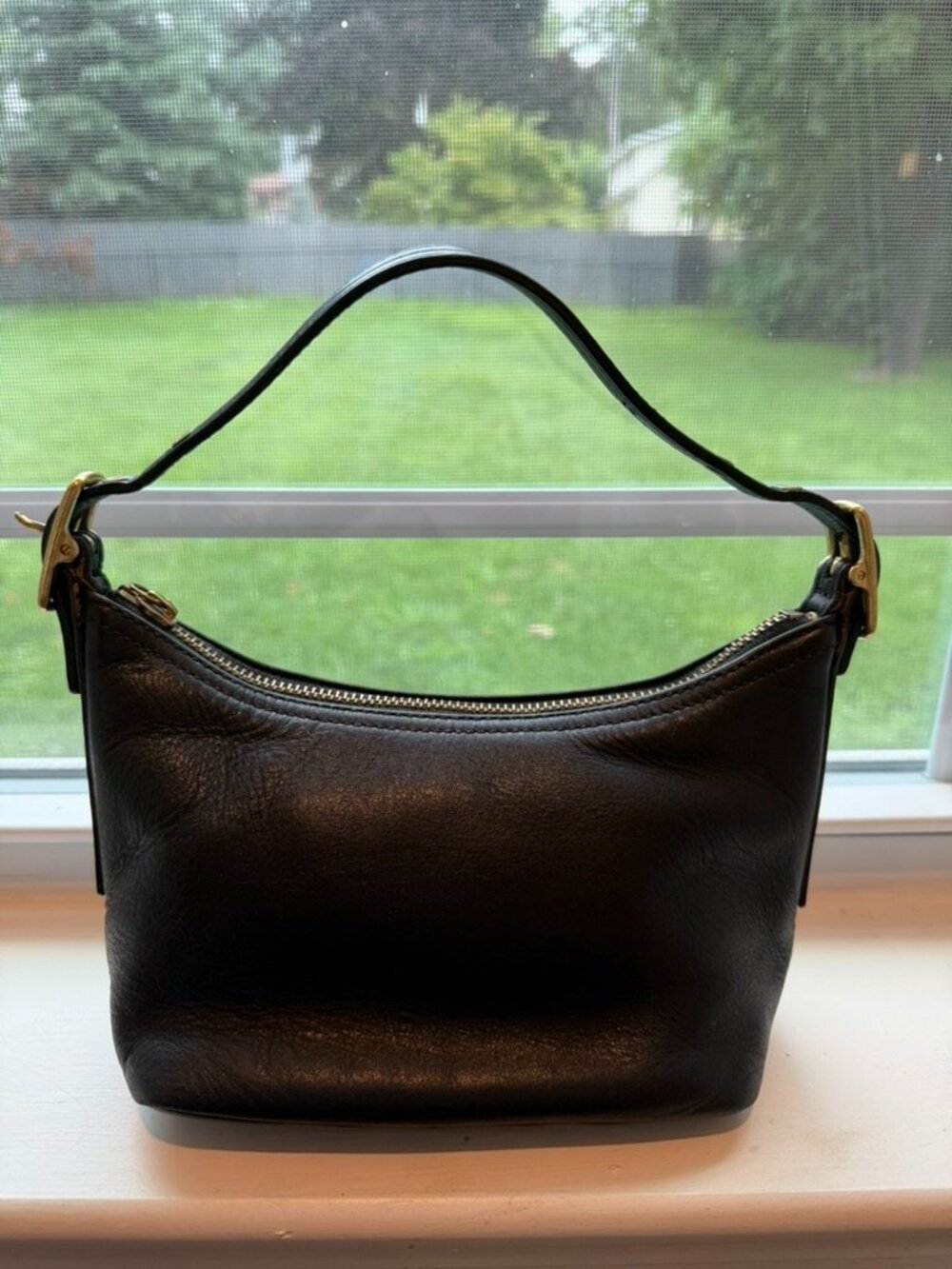 Vintage Coach Black Demi Pouch 9844